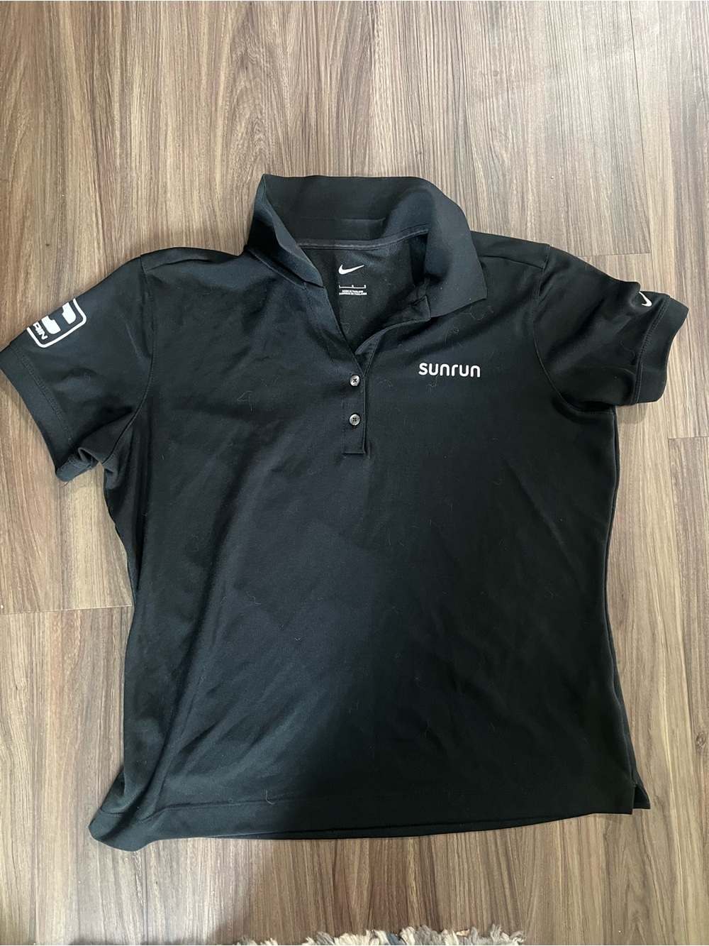 Nike Women's Black Sunrun Polo Shirt